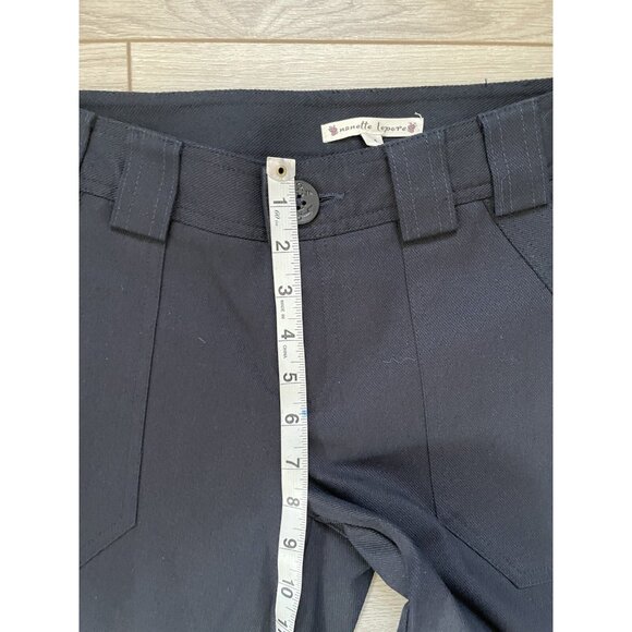 Nanette Lepore Women’s Cotton Wide Leg Pants Size 4 Black High - Picture 3 of 8